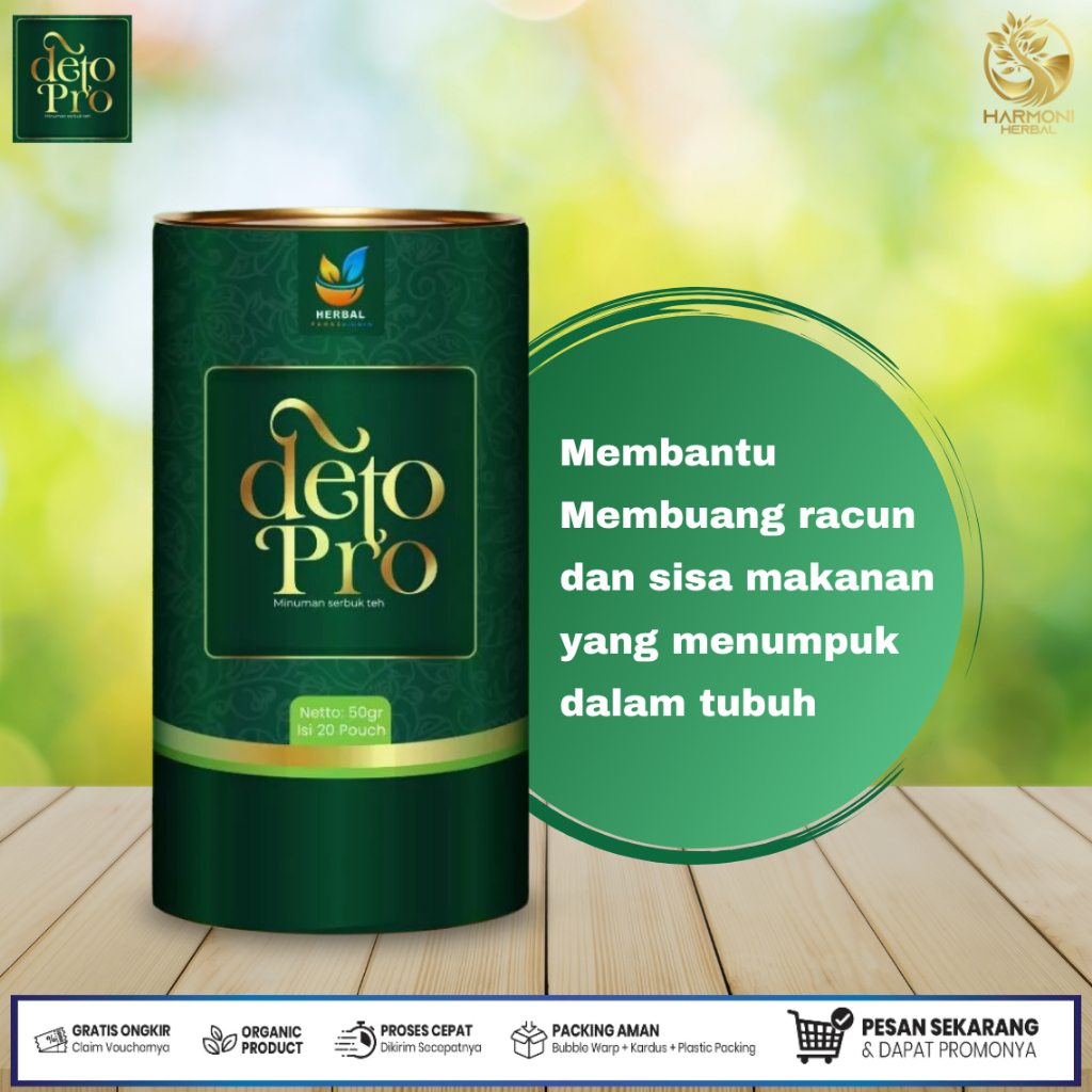 

DETOPRO Teh Celup Detox Dari Bahan Alami Minuman Serbuk untuk membantu mendetoksifikasi sistem pencernaan Anda