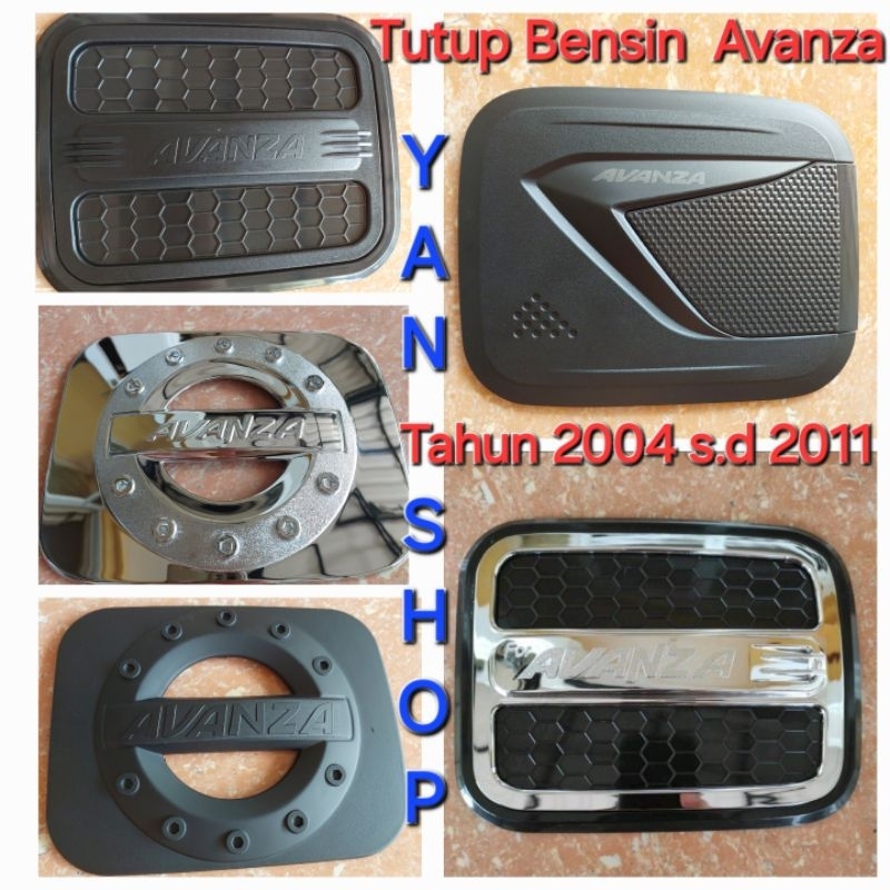 Tank cover tutup bensin avanza lama 2004 2005 2006 2007 2008 2009 2010 2011 hitam Chrome