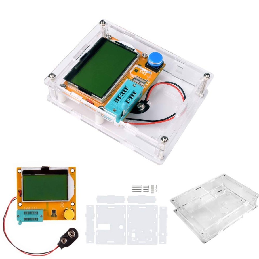 Case Only Clear Acrylic Shell Housing ESR Meter M328 Transistor Tester muri33l Kualitas Baik