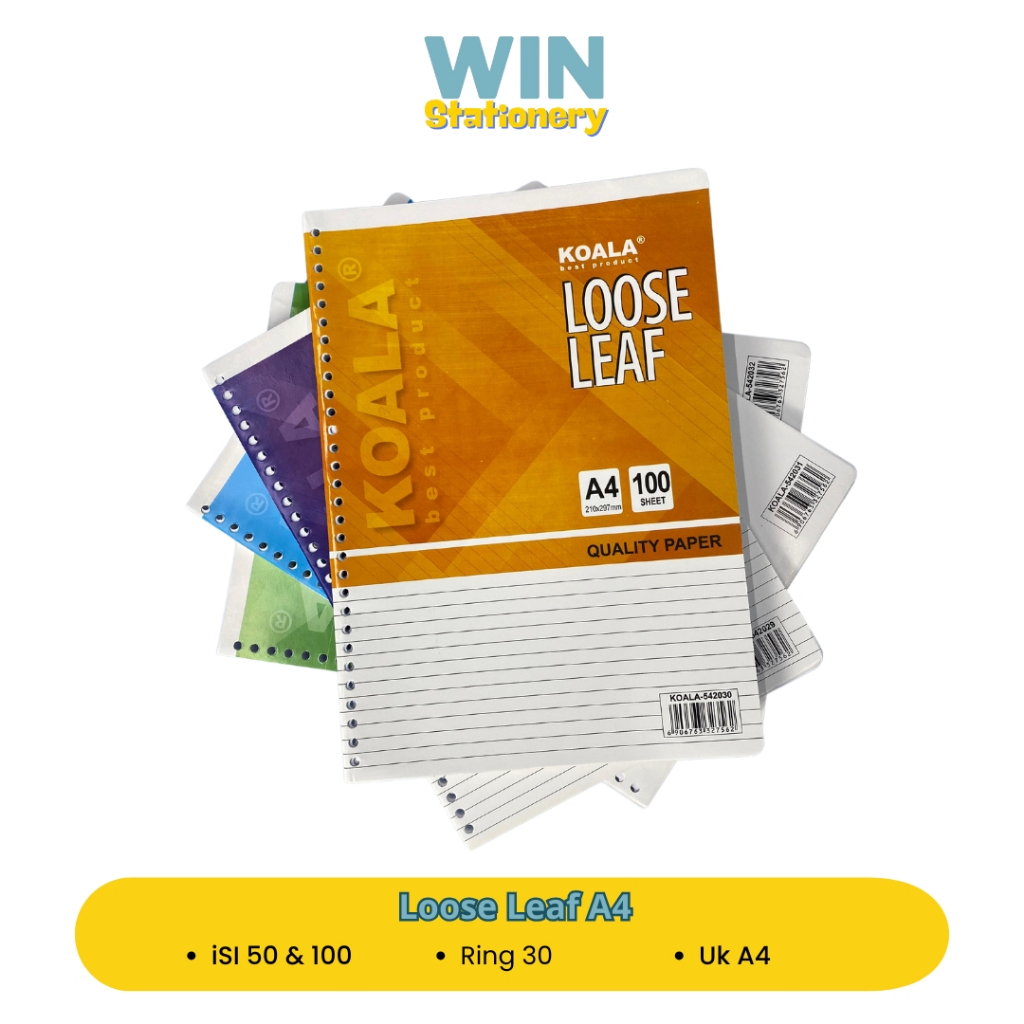Loose Leaf A4 Isi kertas file binder