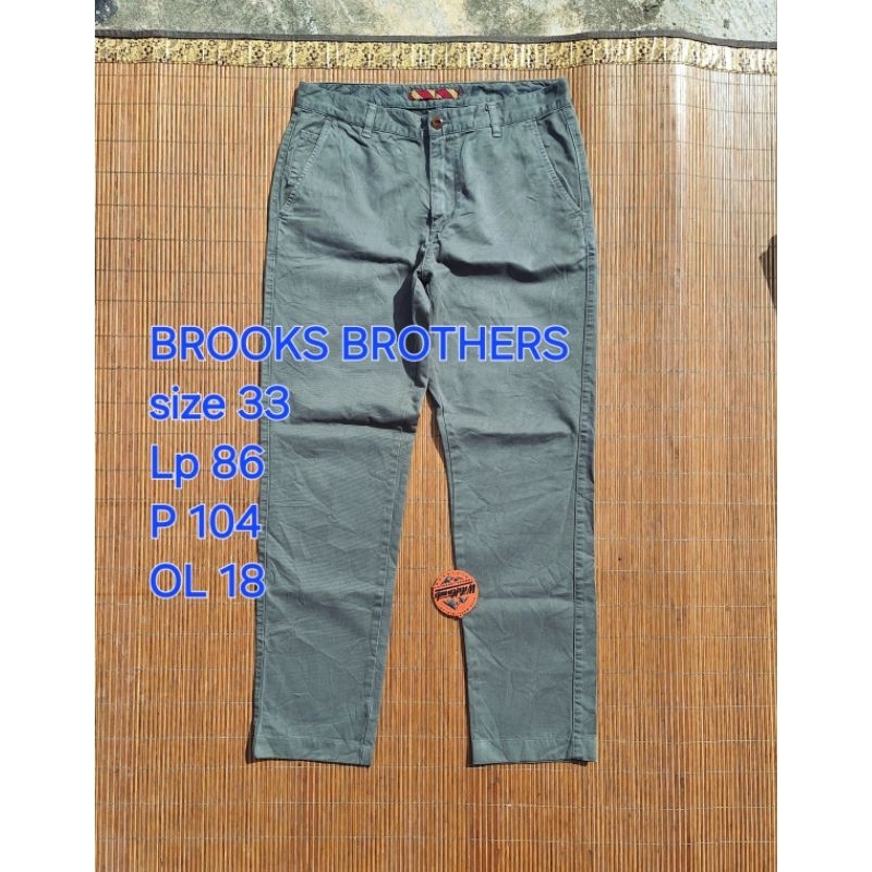 Celana Panjang BROOKS BROTHERS WorkPants Katun Chino Army Pria