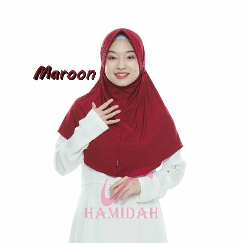 (ORI) Hijab Bergo Hamidah/Hijab Sport/Kerudung Olahraga/Hijab Instan