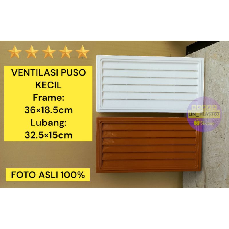 JALUSI PVC PLASTIK | VENTILASI UDARA PINTU KAMAR MANDI | TOILET | KISI-KISI UDARA MERK PUSO