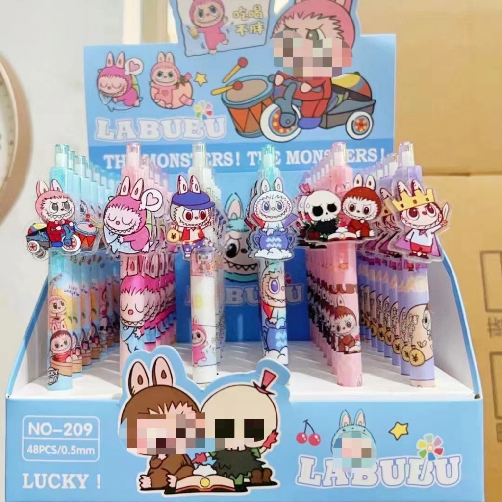 

[ TWY / 1 seri = 6pcs ] Pena Labubu Pulpen Labubu 1 set 6pcs / PENA SHINCHAN 1 SET 6pcs / Pena Sanrio 6pcs