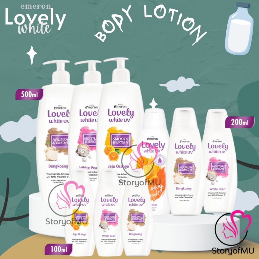 StoryofMU - EMERON Lovely UV White 100ml 200ml 500ml - Hand Body Lotion | StoryofMU