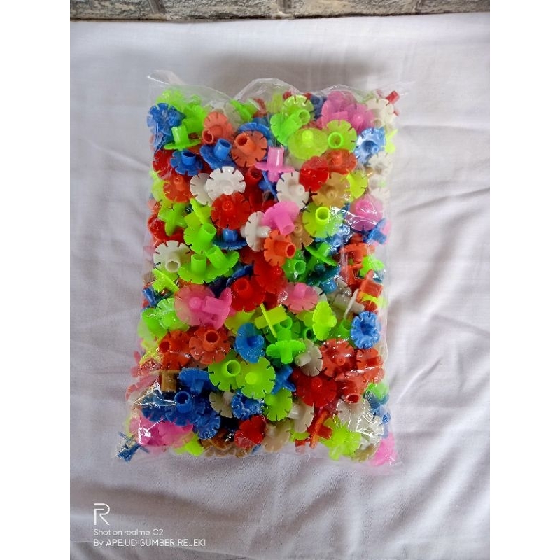 MAINAN EDUKASI ANAK. MAINAN BOMBIK TANGKAI/BOMBIK BUNGA TANGKAI KEMASAN 1KG