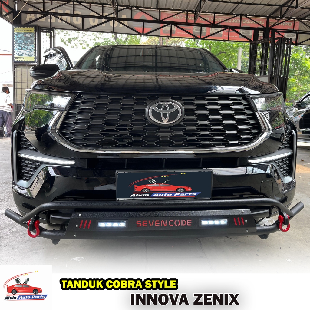 TANDUK INNOVA ZENIX - COBRA STYLE / PENGAMAN BUMPER BELAKANG INNOVA ZENIX