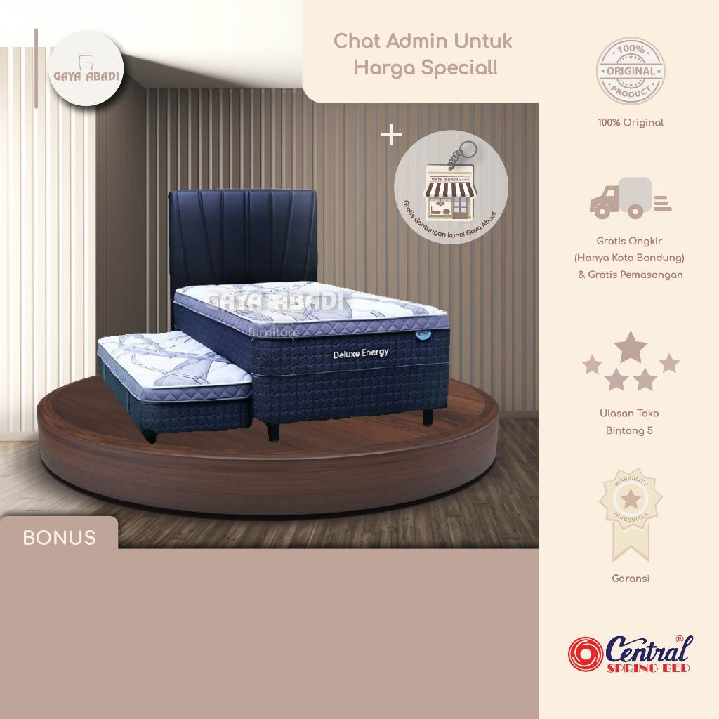 Springbed Central 2 in 1 Deluxe Energy / Kasur Sorong Central 2 in 1 Deluxe Energy - Central Springb