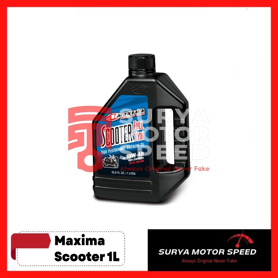 Maxima Scooter Oil 10W-40 1L FULL SYN Nmax, Aerox, Lexi, Vespa Matic, Pcx, Adv, Vario