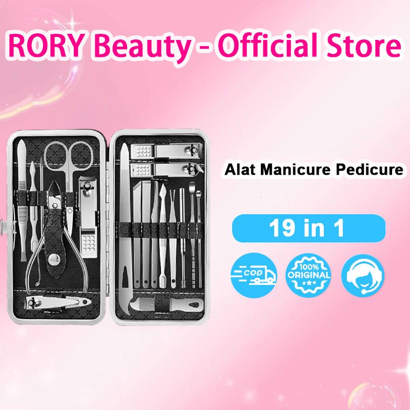 【COD 19 in 1】 Gunting kuku Set Lengkap /Alat Meni Pedicure Set Lengkap /Alat Manicure Pedicure / Gun