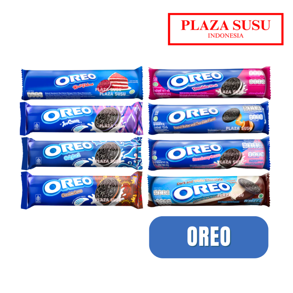 

BISKUIT OREO SANDWICH CAMILAN OREO COKELAT COKLAT VANILA ICE CREAM 119 G