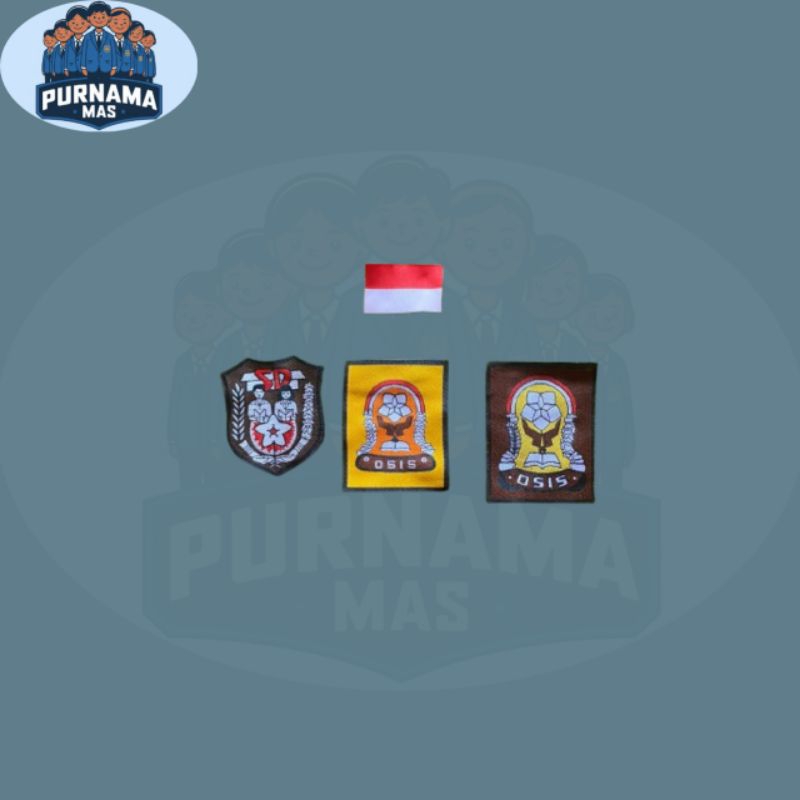 BET BORDIR SD,SMP,SMA,SMK,MERAH PUTIH