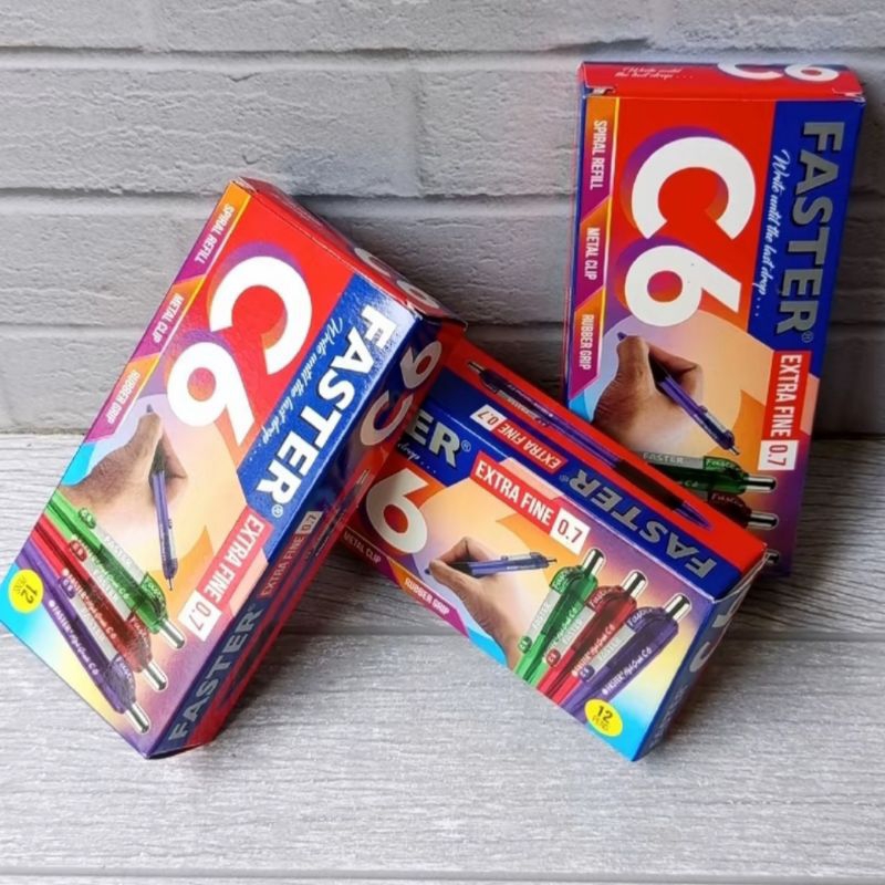 

promo 12pcs pulpen faster C6#pulpen cetek