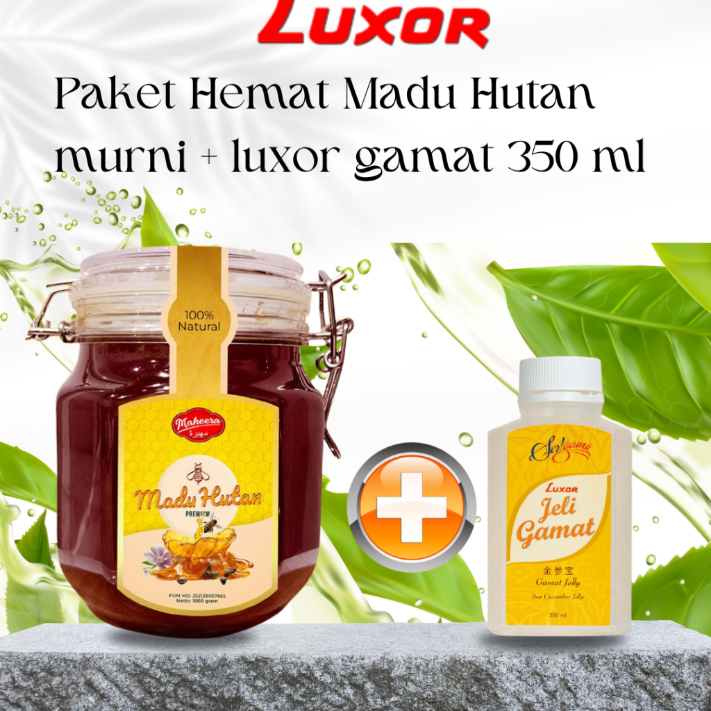 Luxor Jelly Gamat Paket Hemat  Madu hutan + Luxor Gamat