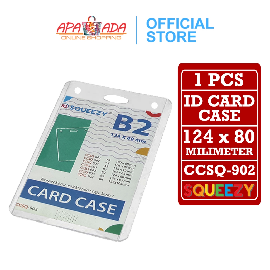 

Apazada - ID Card Case Holder Vertical B2 Uk 124 x 80mm / Card Frame ID Card Name Tag CCSQ-902
