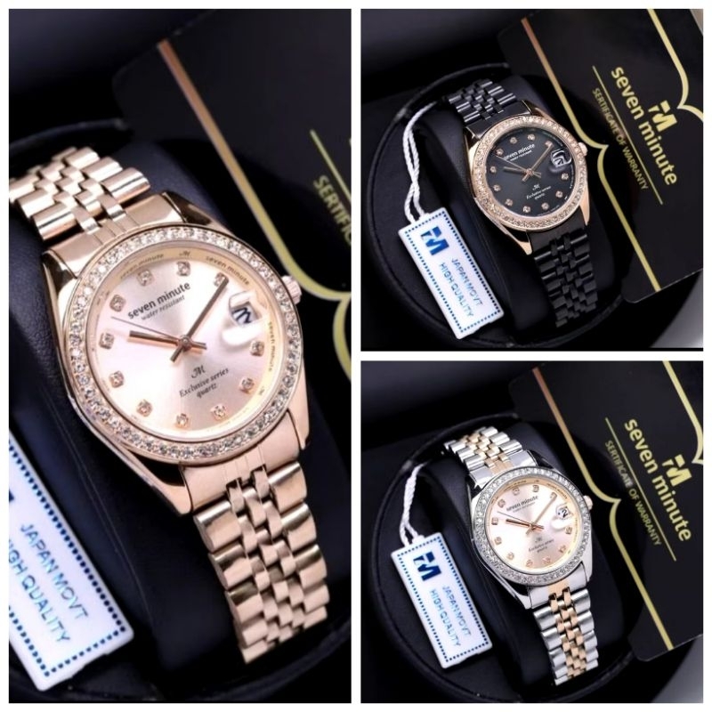 JAM TANGAN WANITA SEVEN MINUTE M722 JAM TANGAN ORIGINAL