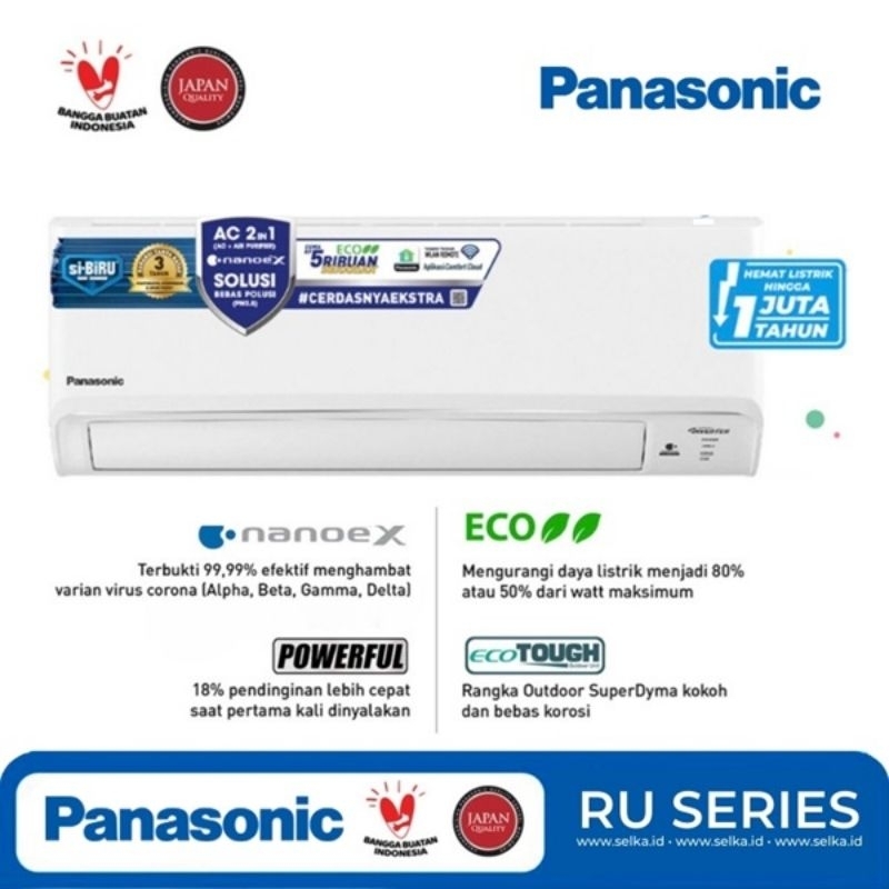AC Deluxe Inverter Nanoe Panasonic 1/2 PK RU5AKJ