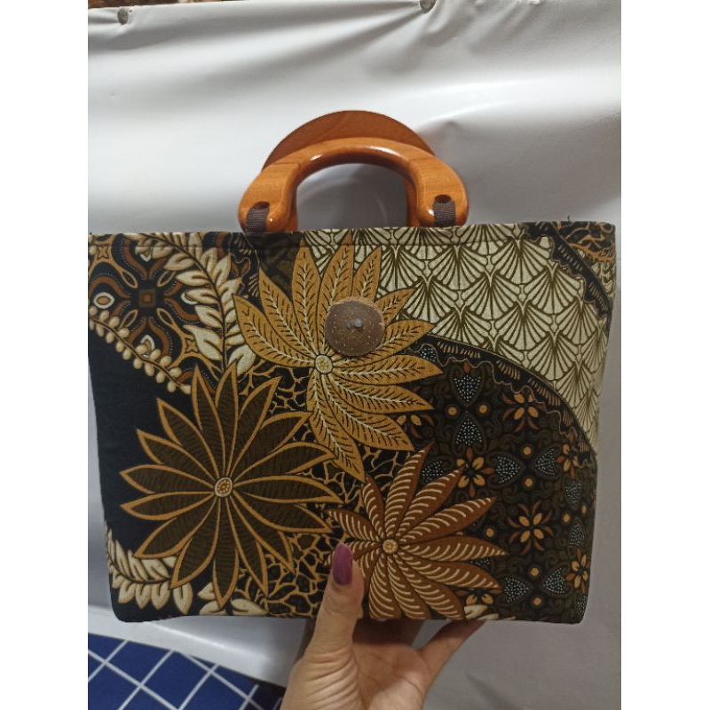 PROMO TERMURAH |||TAS BATIK HENDEL KAYU oleh oleh khas jogja