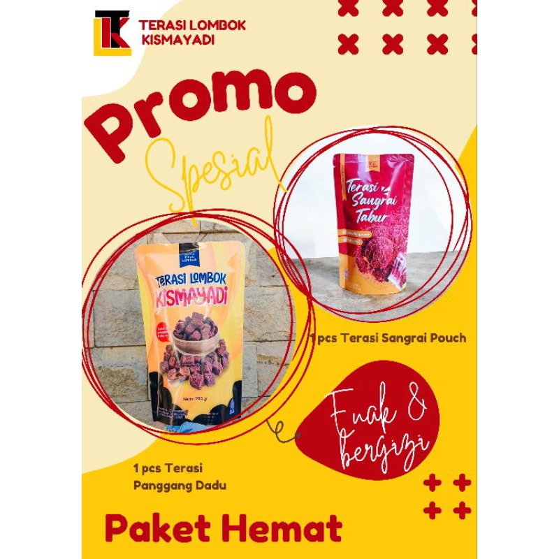 

PROMO paket hemat isi 2 pack | terasi panggang kotak dan terasi sangrai tabur