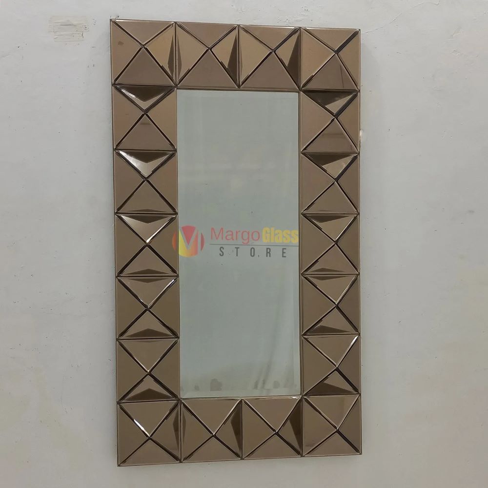 Cermin Hias Dinding / Cermin Persegi Panjang 3D / Cermin Dekorasi Dinding Gantung