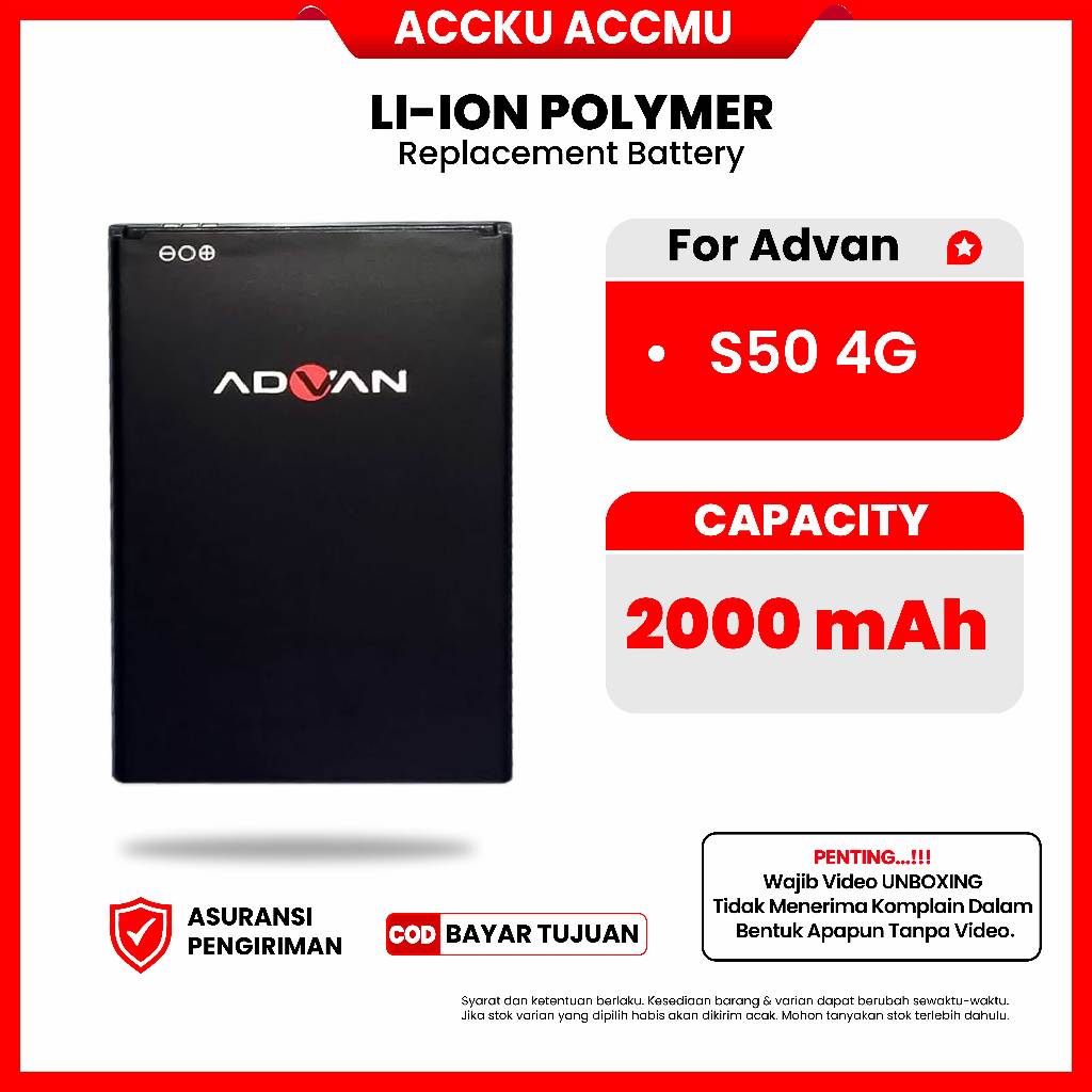[ ADVAN S50 4G ] Baterai Battery Advan S50 4G Batre Baterei Battery Baterai Advan S50 4G