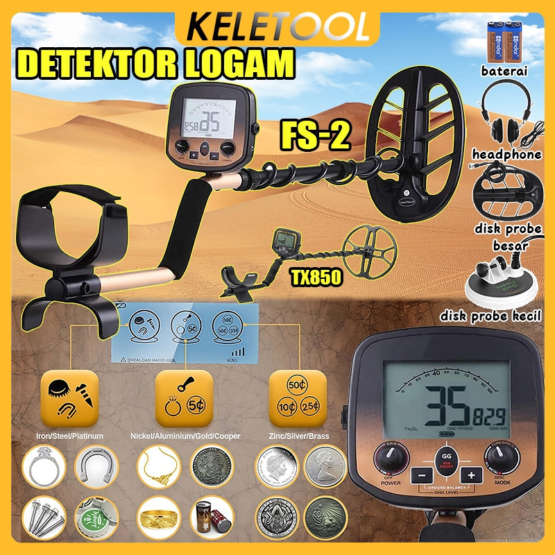 Keletool TX850 Detektor Logam Asli Detektor Logam Profesional Emas, Perak, Tembaga, Besi untuk Orang