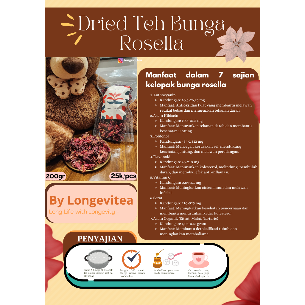 

Rosella Merah Kering 200 gram