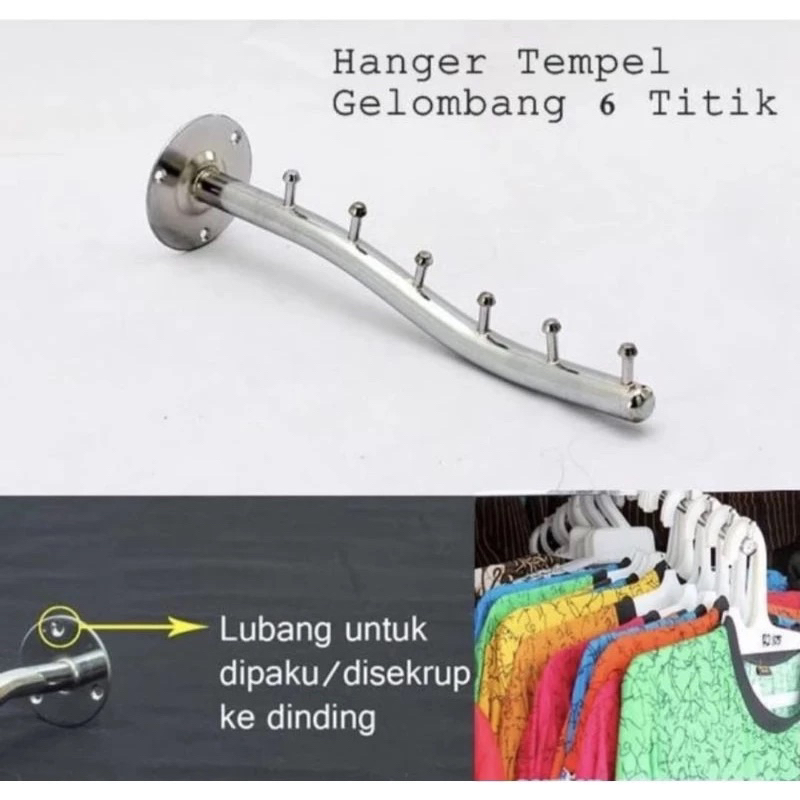 Gantungan Baju Hanger Suling Tembok Hanger Belalai Hanger Baju Suling
