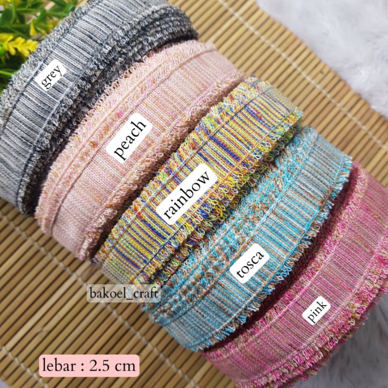 

5 YARD PITA KOREA PREMIUM PITA SALUR 1" / 2.5 CM CM PINGGIRAN OBRAS PITA PREMIUM HARGA PER 5 YARD Atau 4.5 meter