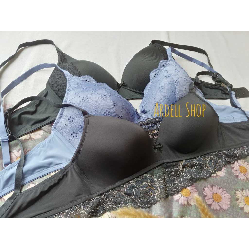 Mix Branded Original Bra Wanita Tanpa Kawat Bra Daily Support Adem 34B 34C 38B - TKM