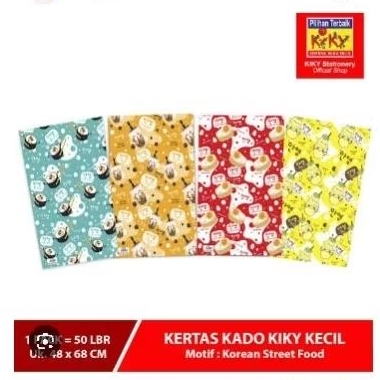 

KERTAS KADO KIKI PER PACK:50 LEMBAR