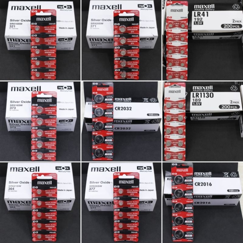 Batre jam tangan original sr626 / sr621 / sr920 / cr2016 / cr2025 / cr2032 / sr916 / sr616 / lr1130 