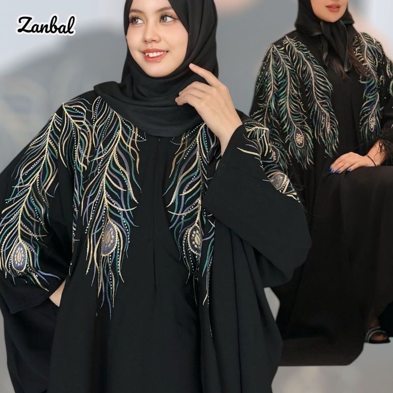 KAFTAN ZANBAL ORI BORDIR KOMBINASI MATA BLINK BAHAN FURSAN ALLSIZE ALKHATIB COLLECTION / GAMIS SYARI