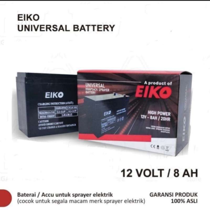 accu sprayer 12v 8ah eiko aki tanki sprayer elektrik