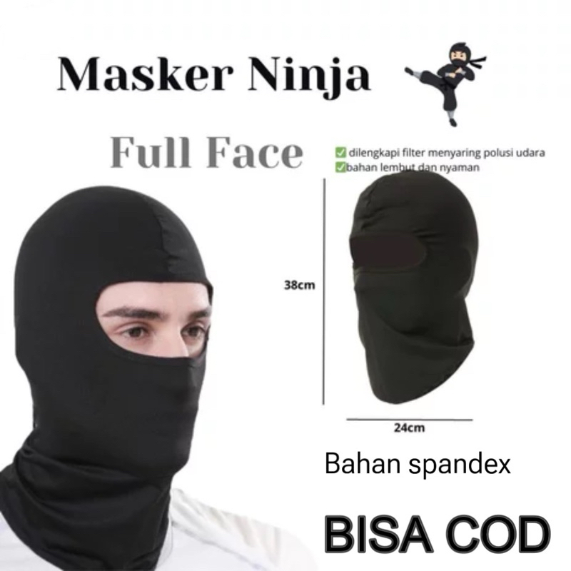 Masker Ninja Balaclava Full face | Bandana | Masker Buff Ninja Murah