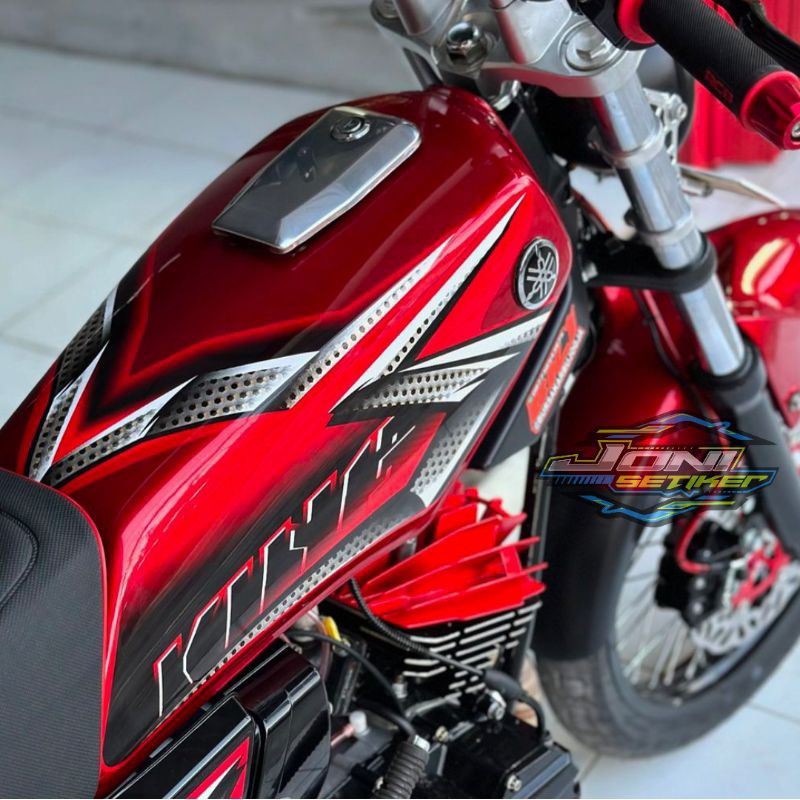 STIKER STRIPING ORI YAMAHA RX KING MERAH 2008 STIKER RX KING 2008 MERAH STRIPING ORI RX KING MERAH 2