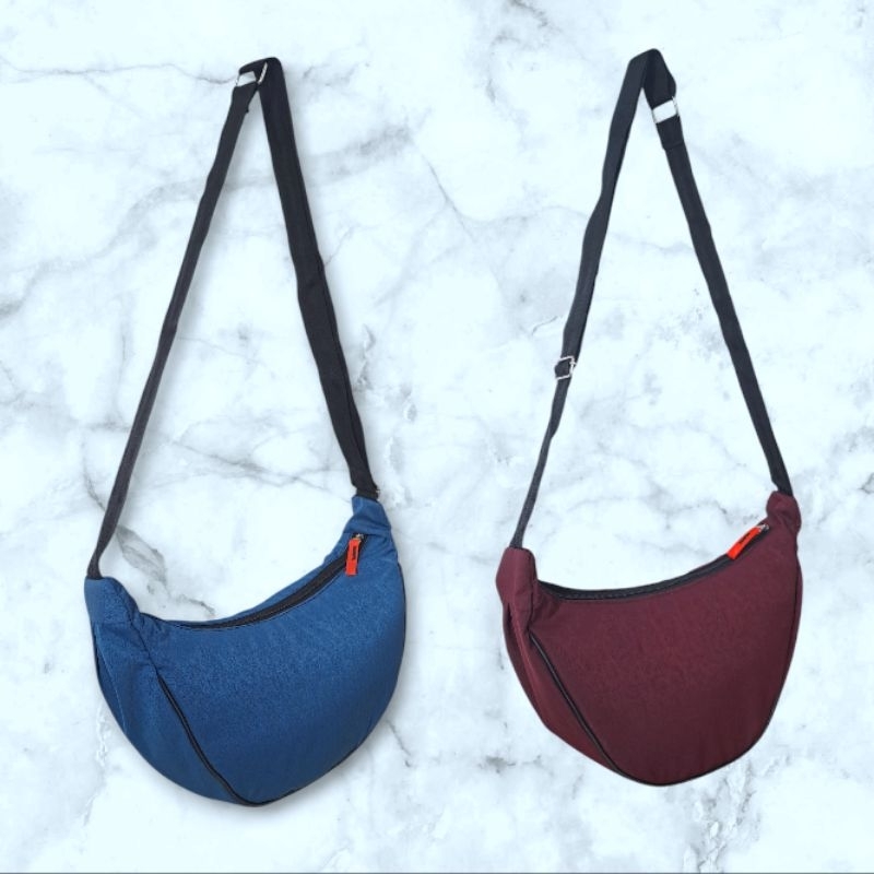 moonbag tas selempang bahu uniqlo wanita ukuran besar waist bag bulan sabit cewek