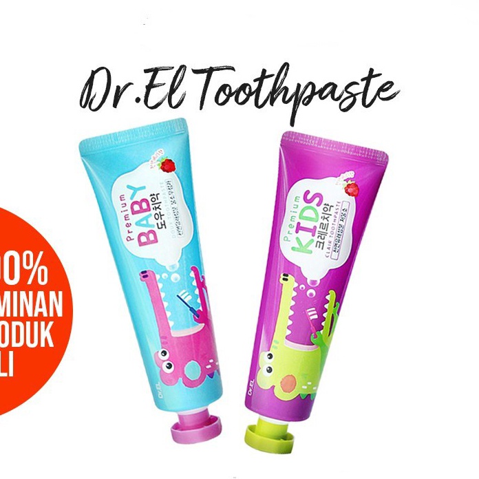 RESTOK GAN DrEL DR el Premium Baby Toothpaste pasta gigi anak organic odol anak odol bayi dari korea