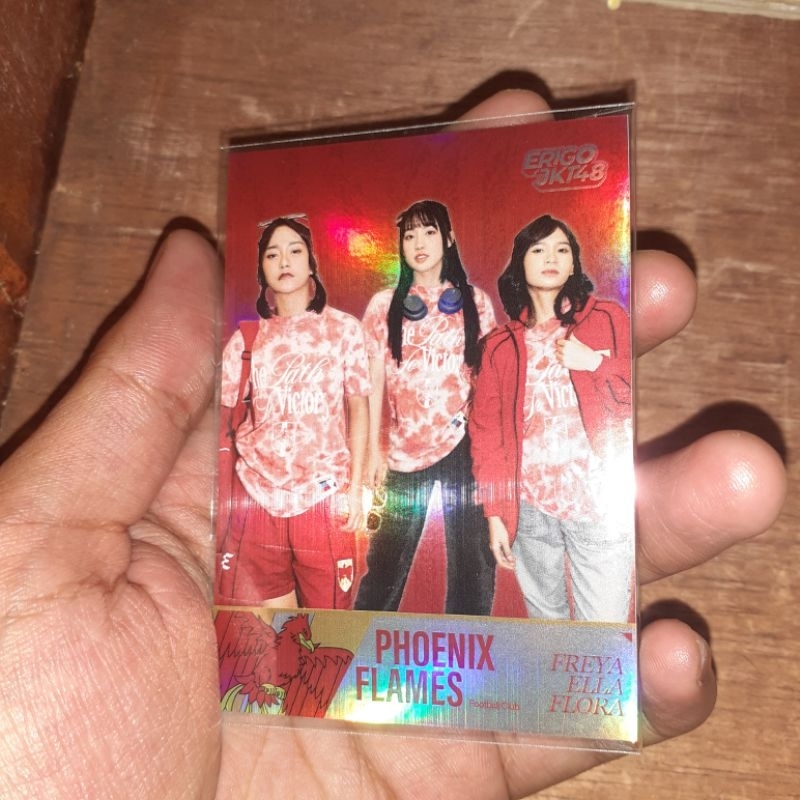 Photocard Team Red Freya, Flora, Ella Erigo X JKT48