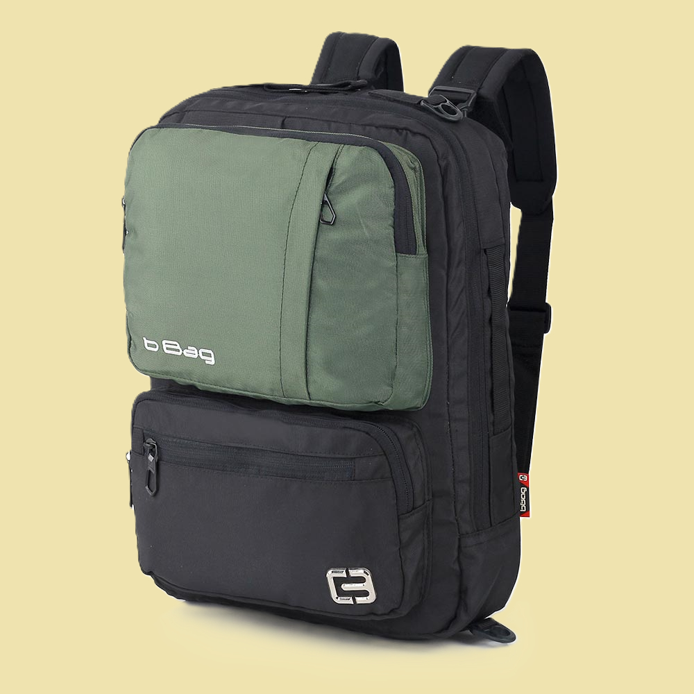 Kelvas Tas Punggung Hijau Hitam Pria Medium Cordura - Backpack Olive KLS143