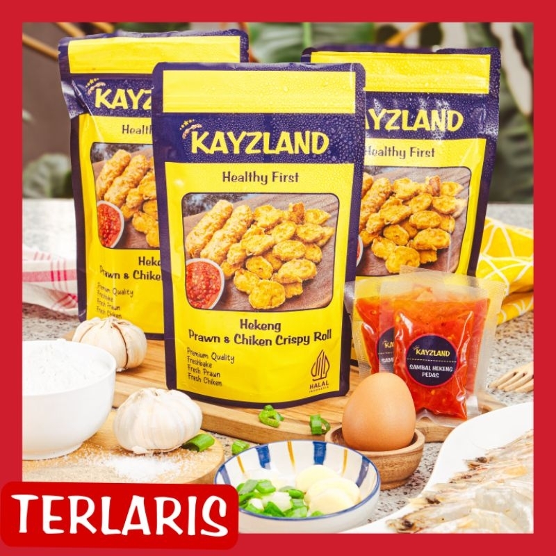 

KAYZLAND HEKENG 2 POUCH PRAWN & CHICKEN CRISPY ROLL NUGGET UDANG DAN AYAM SEGAR HEKENG HALAL MUI FROZEN FOOD FROZENFOOD