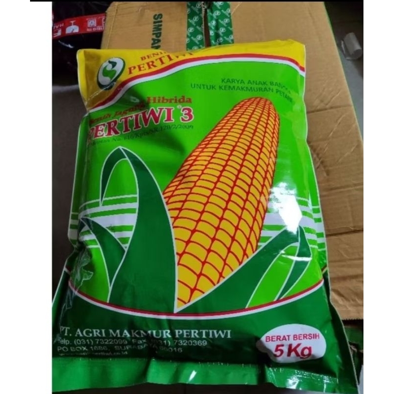 benih bibit jagung pertiwi 3 kemasan 5kg original