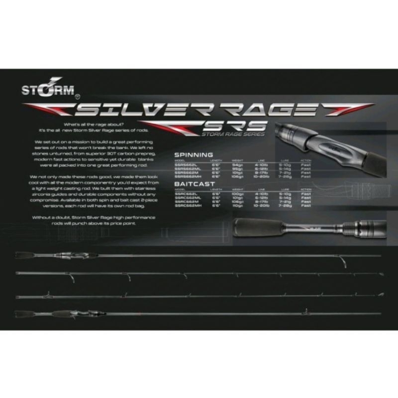 joran storm silver rage BC & Spin 662
