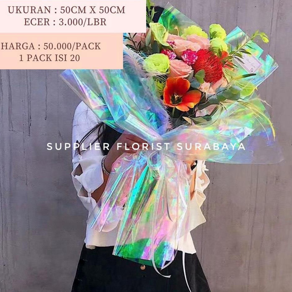 

Super Jualan 52 LEMBAR KERTAS BUNGA HOLOGRAM PELANGI WARNA WARNI SILVERWRAPPING PAPER WRAP BUNGAFLOWER WRAPPEMBUNGKUS KERTAS WATERPROOF