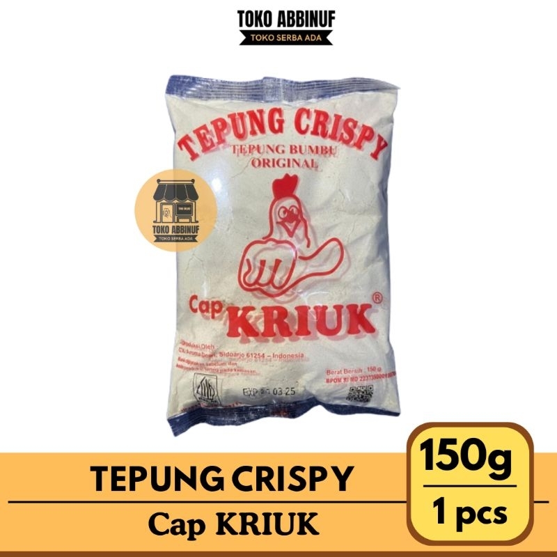 

1 PCS - TEPUNG CRYSPI ASLI 150g CAP KRIUK ( AROMA DEWI ) - TEPUNG CRISPY KRIUK JEMPOL