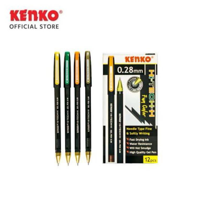 

Kenko Pen HITECH Fun Color 0,28mm Hitam (12pcs)