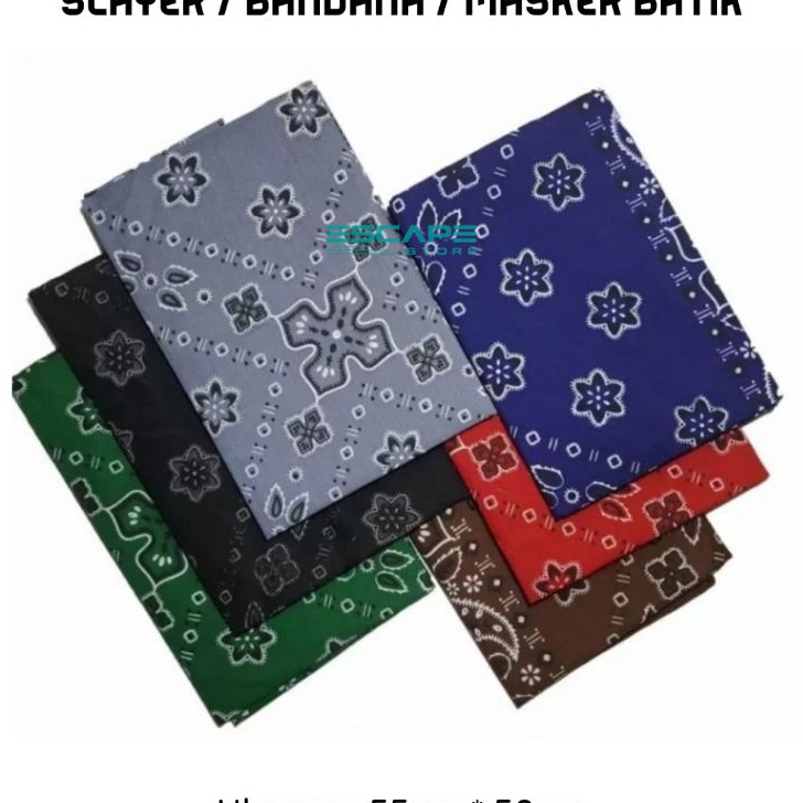 GROSIR Slayer batik multifungsi bandana batik masker batik syal batik scraf motif batik pria wanita 