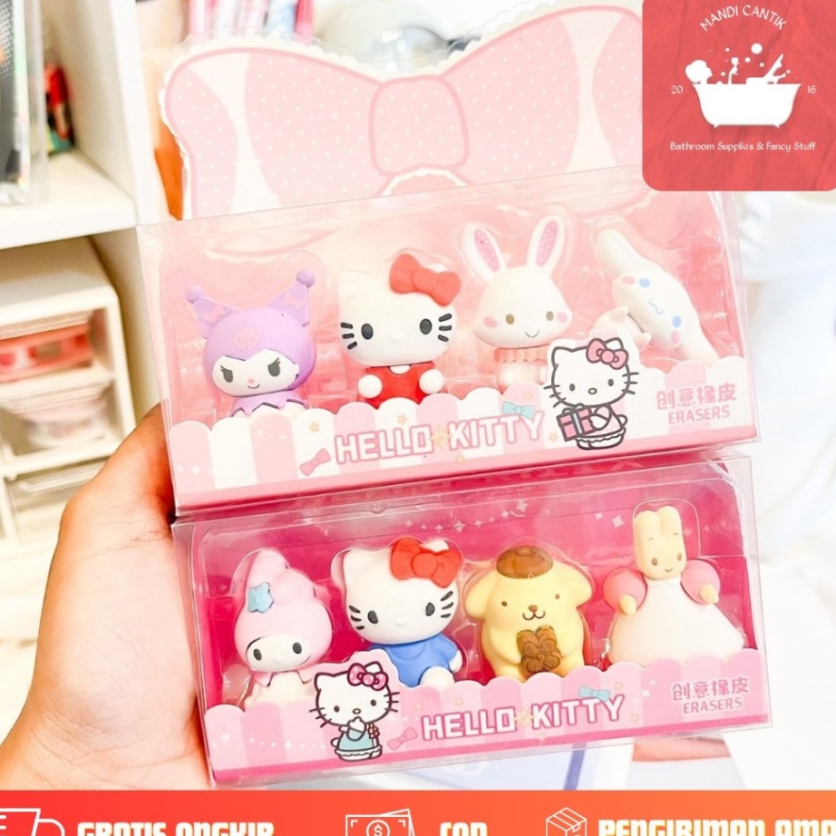 

READY STOCK PENGHAPUS BOX SANRIO FAMILY KT1231 FREE BOX MEWAH LUCU SOUVERNIR GIFT