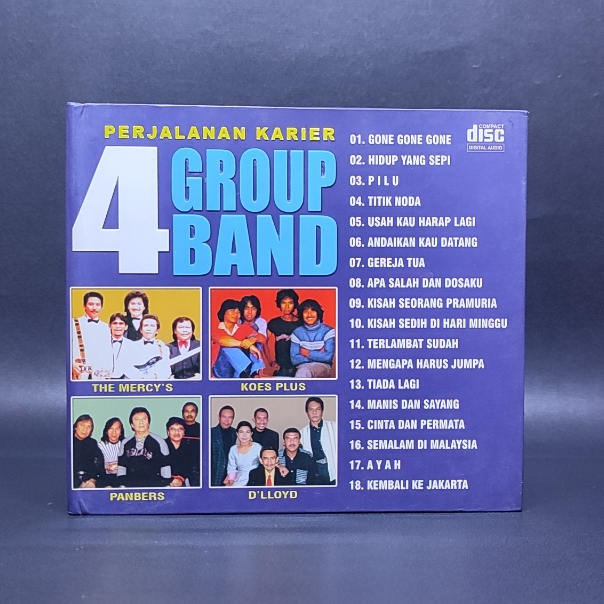 CD PERJALANAN KARIER 4 GROUP BAND KOES PLUS PANBERS THE MERCY'S DLLOYD