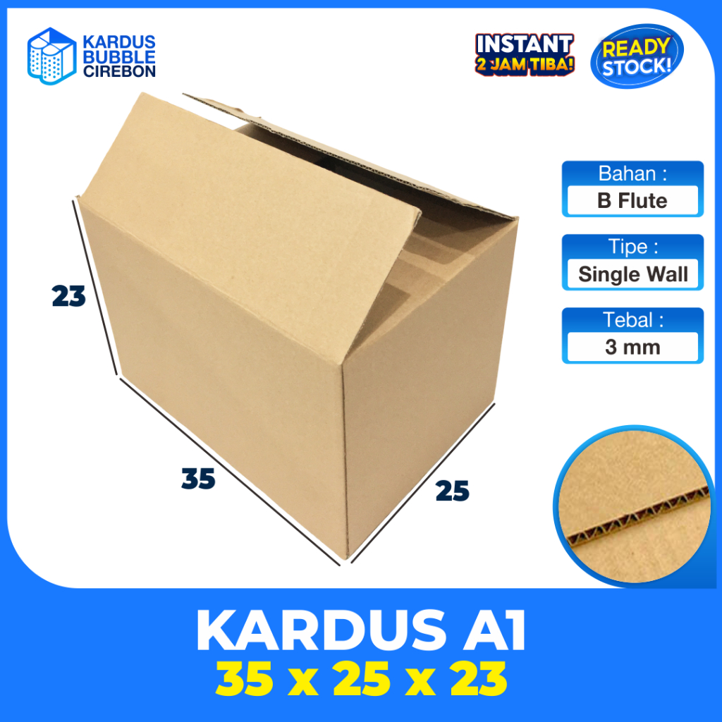 

Kardus Karton Box 35x25x23 CM Dus Packing Packaging Polos 35 x 25 x 23 cm